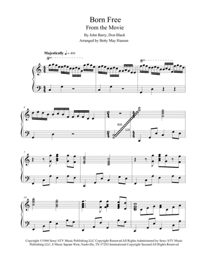 Born Free (arr. Betty May Hansen)