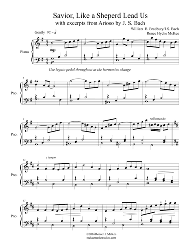 Savior, Like a Shepherd Lead Us with excerpts from Arioso by J.S.Bach (arr. Renee Hyche McKee)