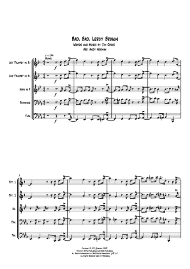 Bad, Bad Leroy Brown (arr. Andy Norman)
