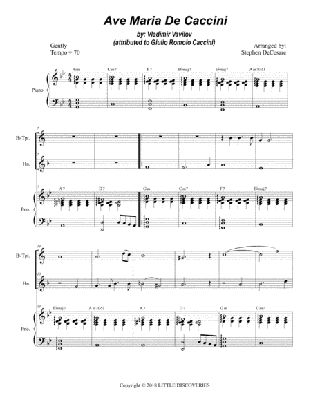 Ave Maria De Caccini (arr. Stephen DeCesare)