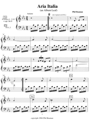Aria Italia - organ solo