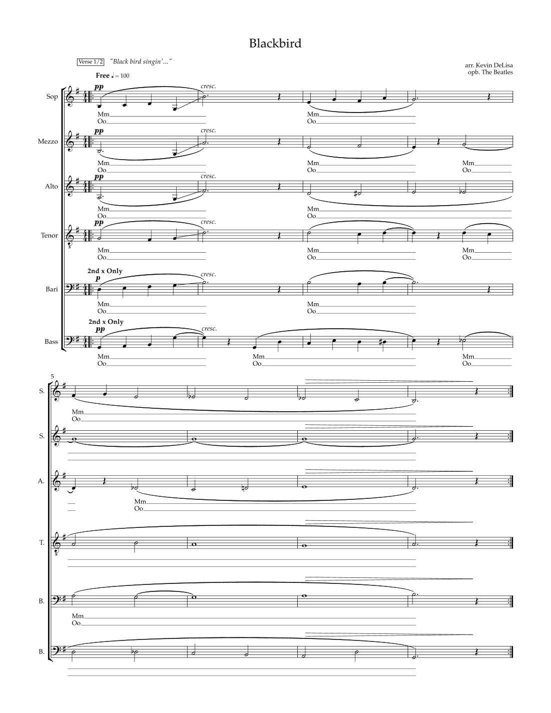 Blackbird (arr. Kevin DeLisa)