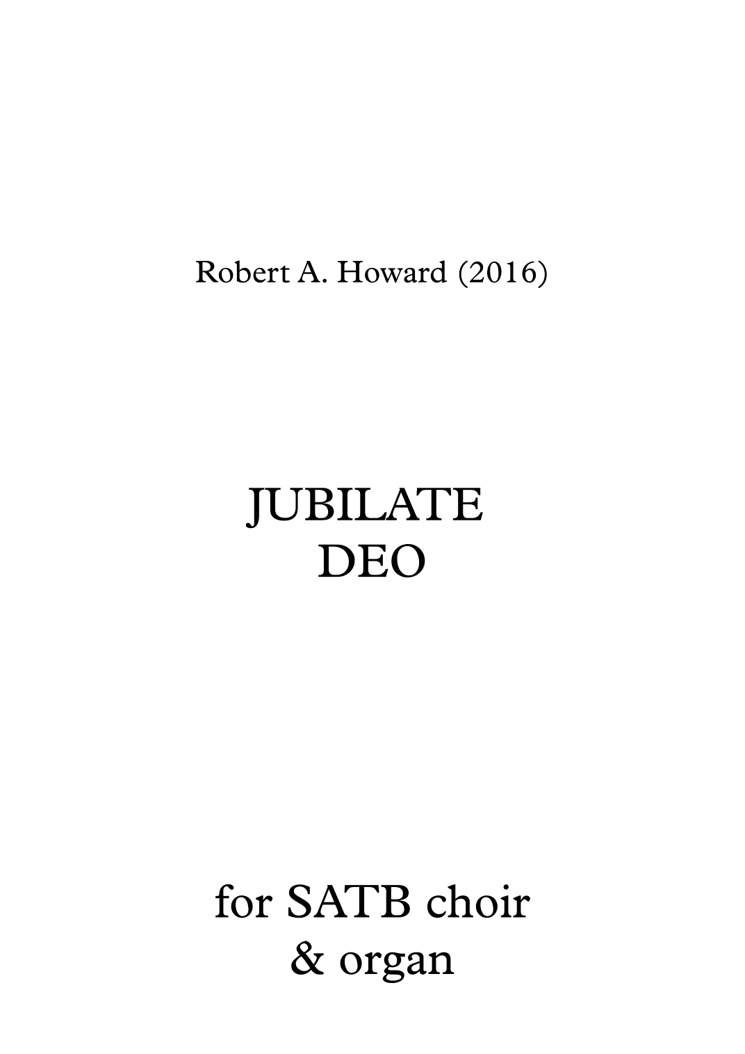Jubilate Deo (SATB version)