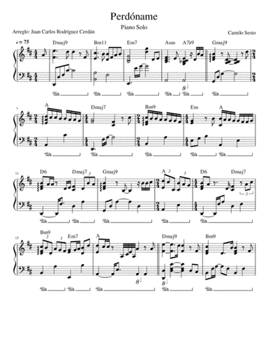 Perdoname (all By Myself) (arr. Juan Carlos Rodriguez Cerdan)