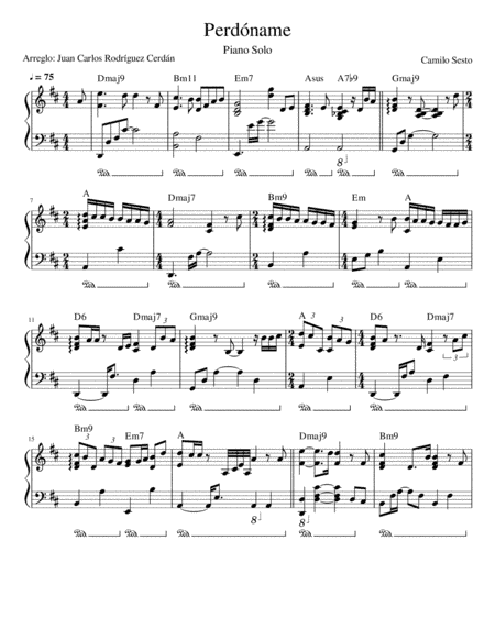 Perdoname (all By Myself) (arr. Juan Carlos Rodriguez Cerdan)