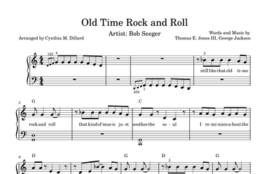 Old Time Rock & Roll (arr. Cynthia M. Dillard)