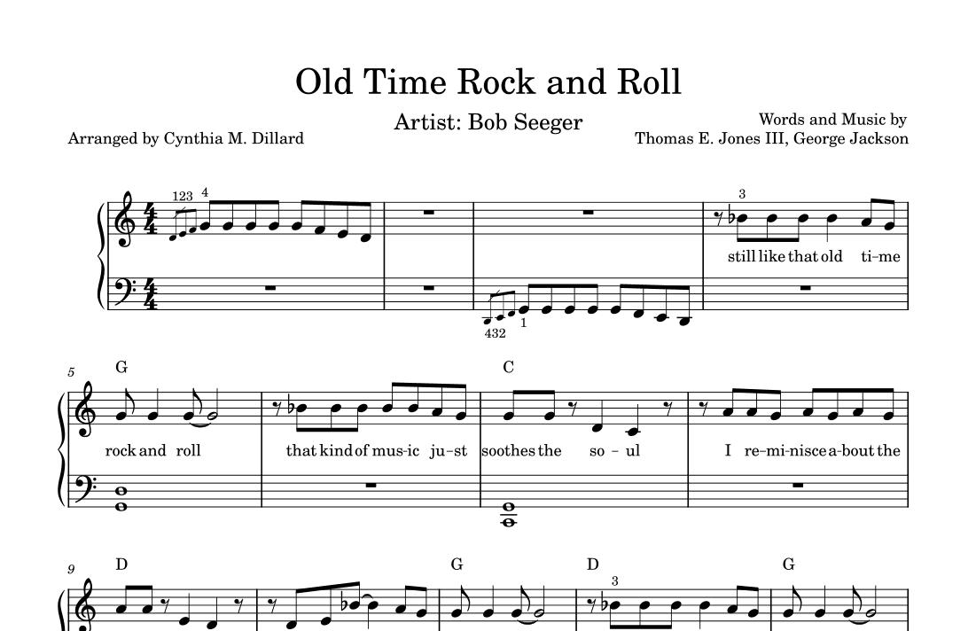 Old Time Rock & Roll (arr. Cynthia M. Dillard)