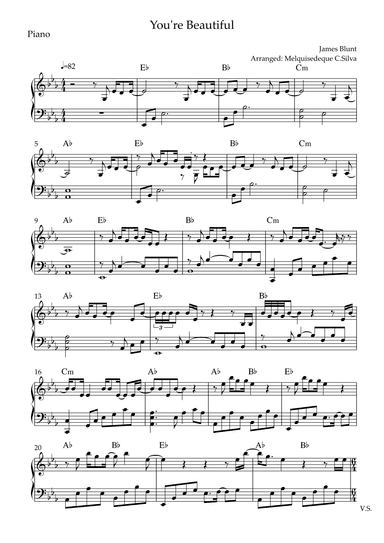 You're Beautiful (arr. Melquisedeque Carvalho Silva)