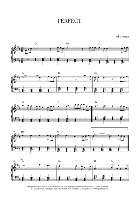 Perfect (arr. Cadenza Editions)