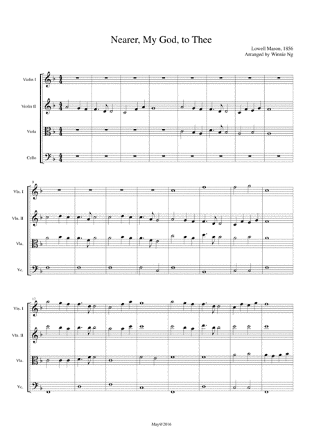 Nearer, My God, to Thee (Strings Quartet) from Titanic (arr. Winnieflute)