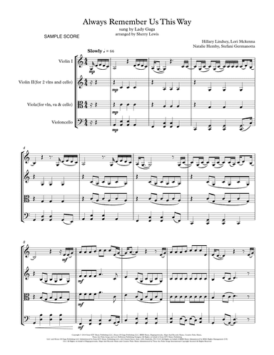 Always Remember Us This Way (arr. Sherry Lewis)
