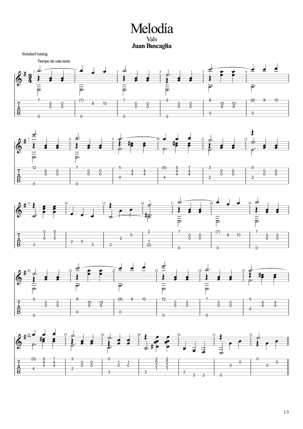 Melodía (Waltz) (arr. Leonardo Ramos)