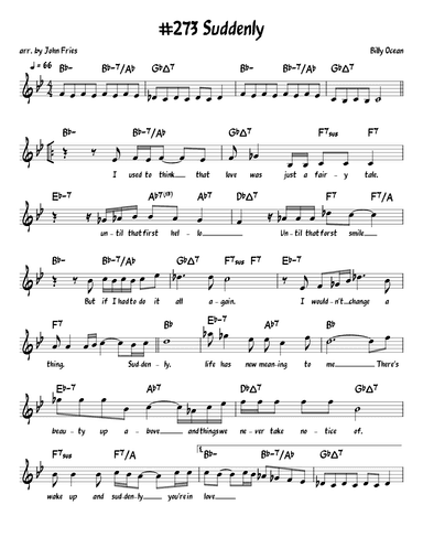 Suddenly (arr. John Fries)
