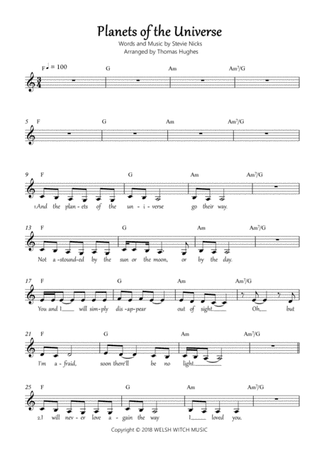 Planets Of The Universe (arr. Thomas Hughes)