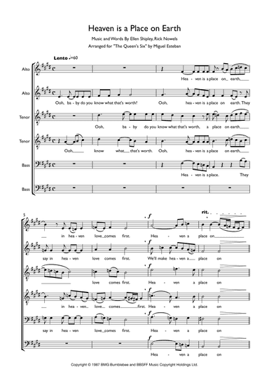 Heaven Is A Place On Earth (arr. Miguel Esteban)