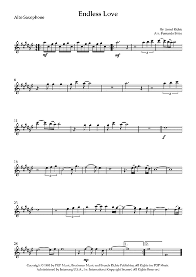 Endless Love (arr. Fernando Britto)