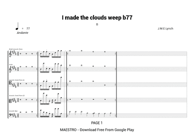 I made the clouds weep B77