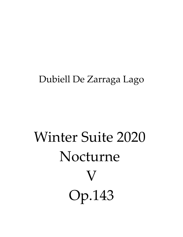 Winter Suite 2020 Nocturne Op.143