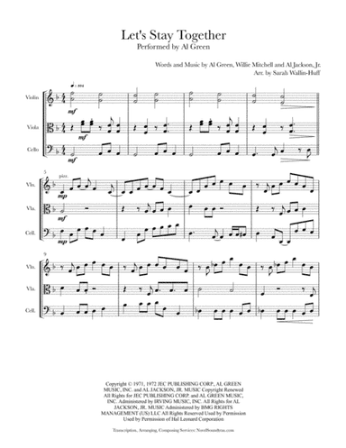 Let's Stay Together (arr. Sarah Wallin Huff)