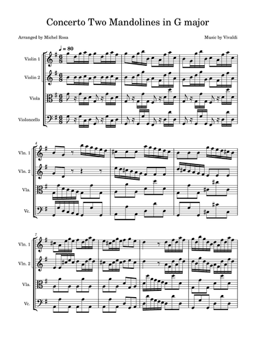 Concerto for two bandolins in G major (arr. Harmonistas)