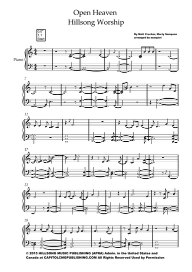Open Heaven (river Wild) (arr. ezequiel zeferino edição)