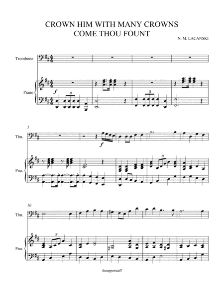 Crown Him With Many Crowns and Come Thou Fount (arr. Nick Lacanski)