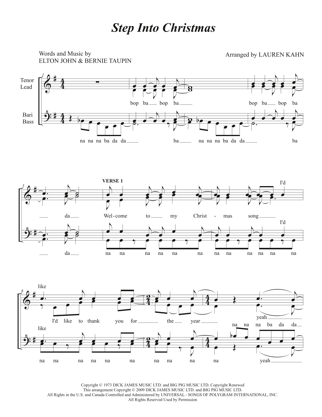 Step Into Christmas (arr. Lauren Kahn)