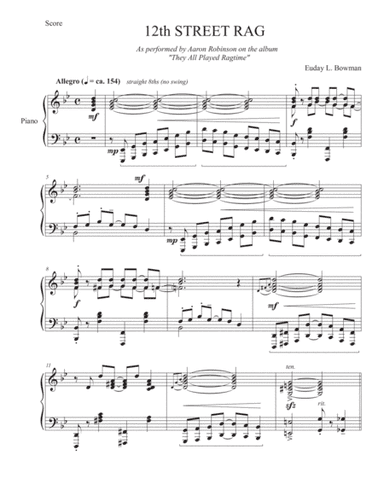 12th Street Rag (arr. Aaron Robinson)