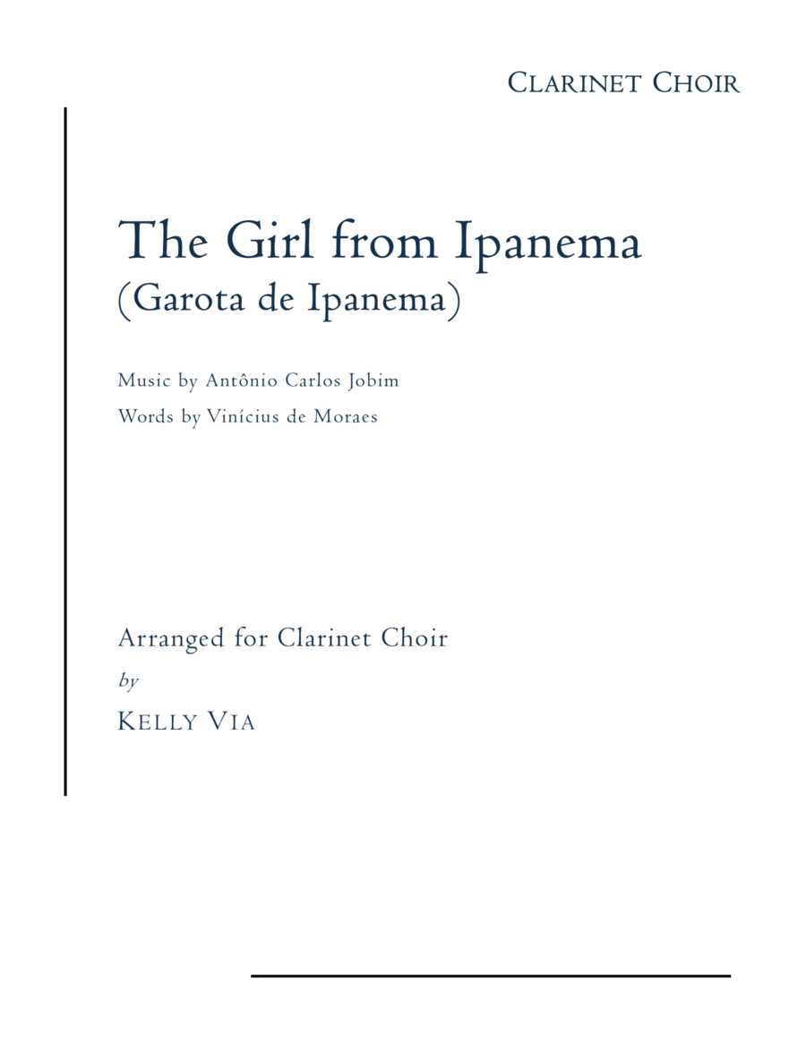 The Girl From Ipanema (garôta De Ipanema) (arr. Kelly Via)