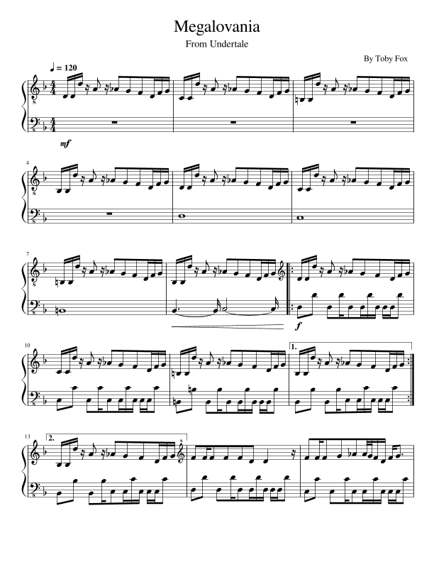 Megalovania (arr. poon)