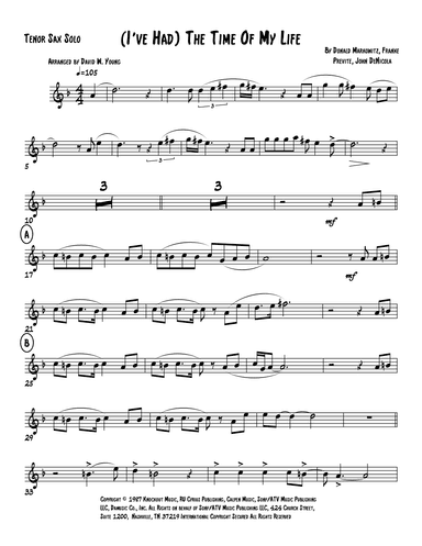 (i've Had) The Time Of My Life (arr. David W. Young)