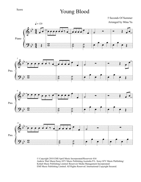 Youngblood (arr. Mina Yu)