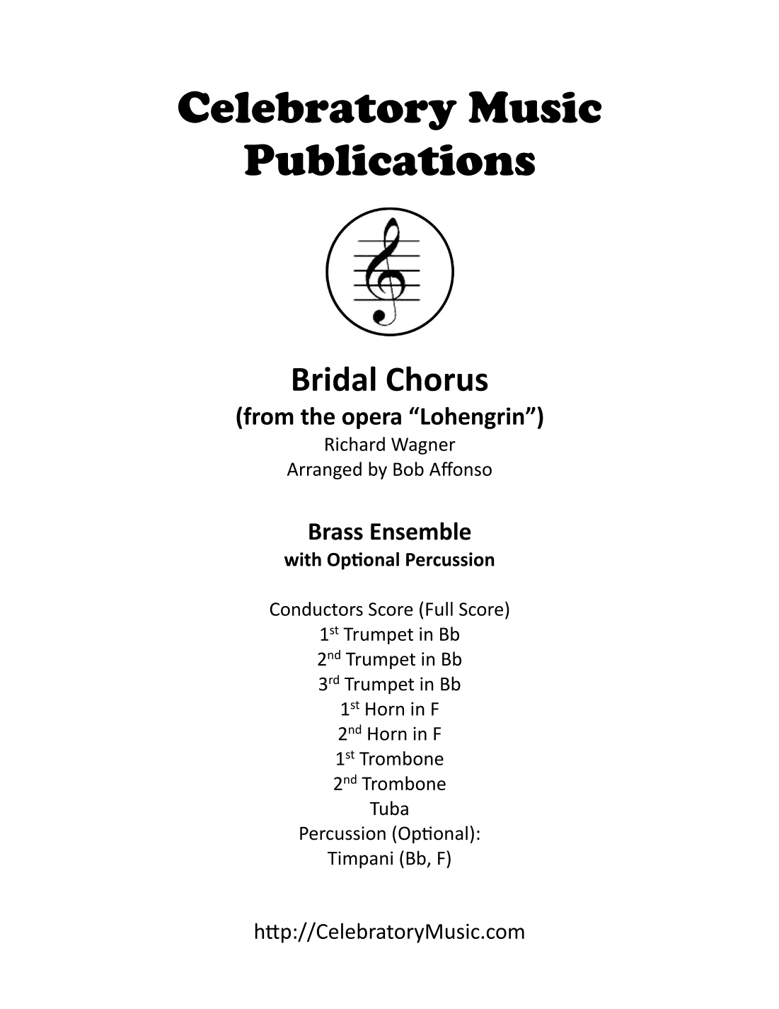 Bridal Chorus (arr. Bob Affonso)