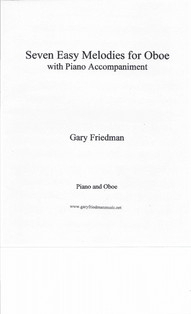 Seven Easy Melodies for Oboe with Piano Accompaniment