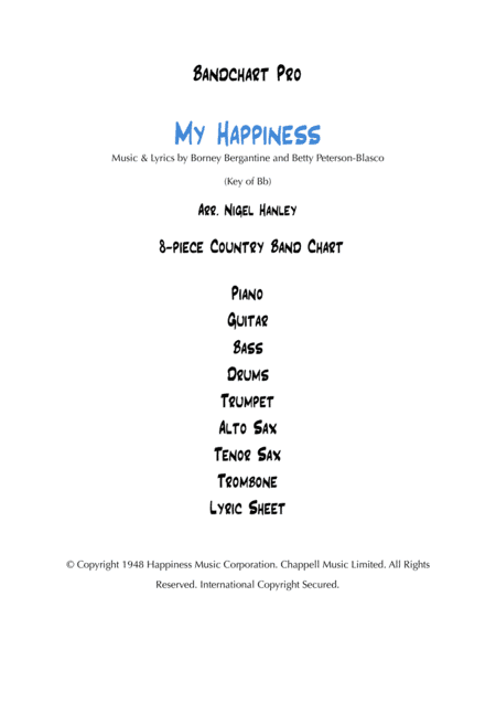 My Happiness (arr. Nigel Hanley)