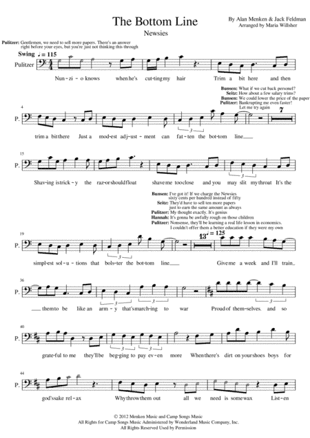 The Bottom Line (arr. Maria Willsher)