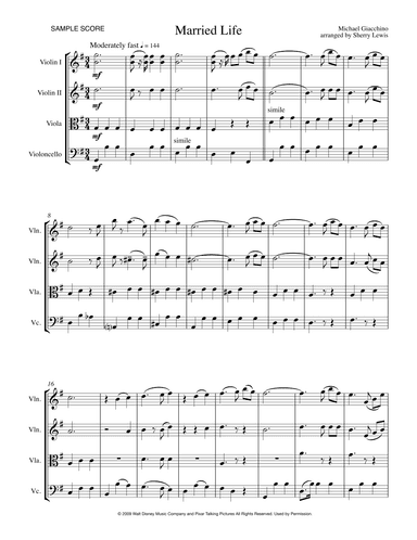 Married Life (arr. Sherry Lewis)