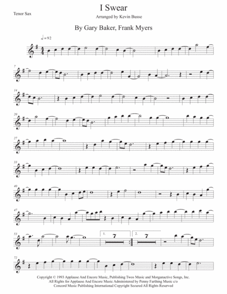 I Swear (arr. Kevin Busse)