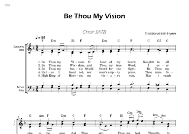 Be Thou My Vision - Choir SATB - W/Chords (arr. César Madeira)