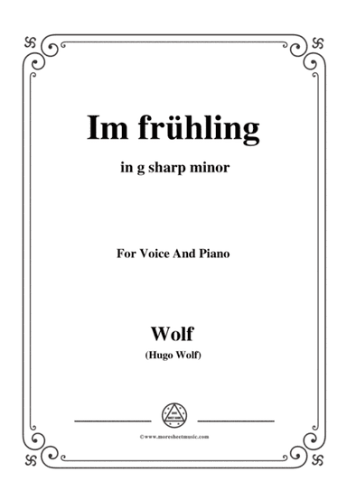 Wolf-Im frühling in g sharp minor,for Voice and Piano (arr. MSM)