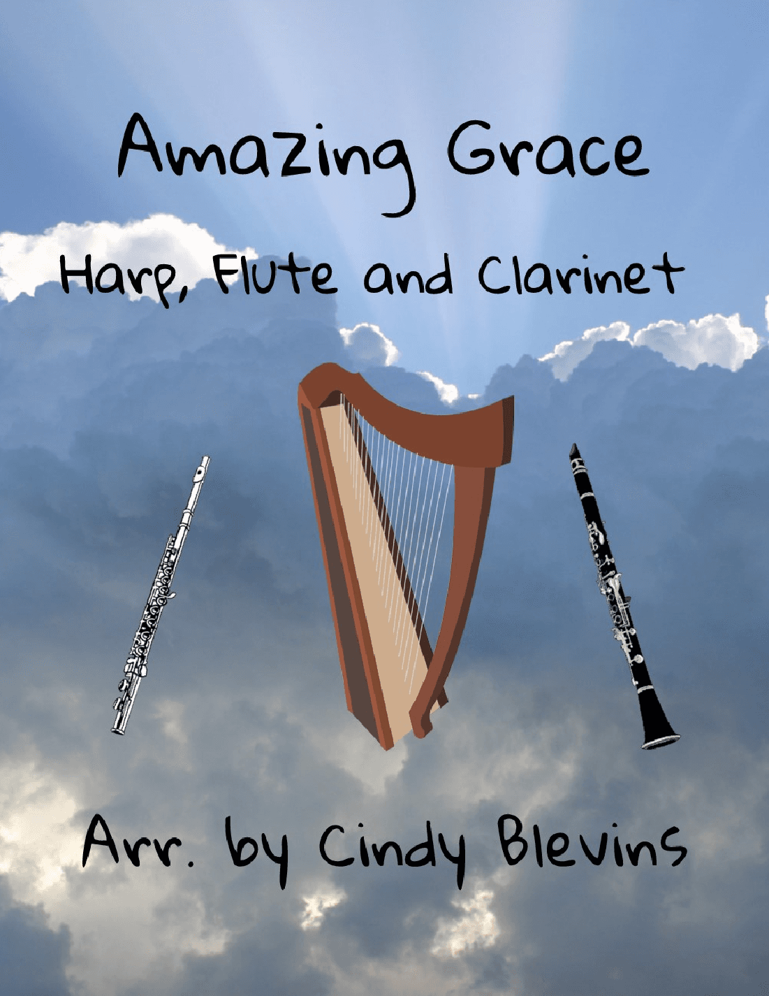 Amazing Grace, Harp, Flute, and Clarinet (arr. Cindy Blevins)