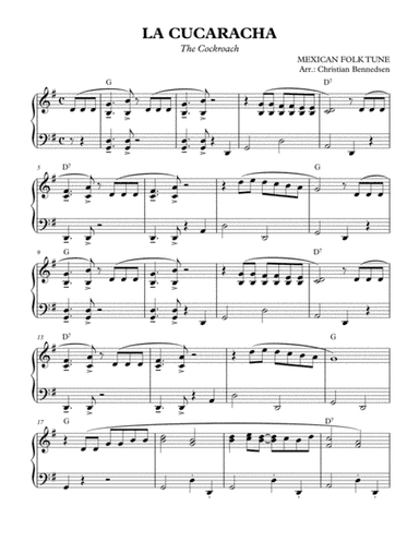 La Cucaracha (arr. Christian Bennedsen)
