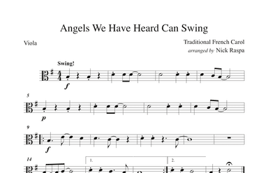 Angels We Have Heard Can Swing - Viola part (arr. Nick Raspa)