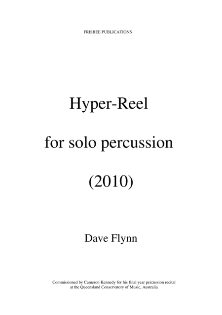 Hyper Reel (solo marimba with woodblock)