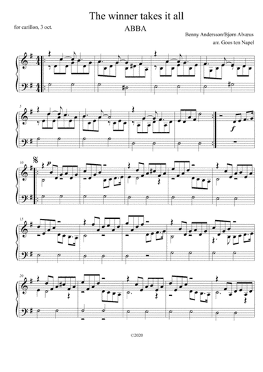 The Winner Takes It All (arr. Goos ten Napel)