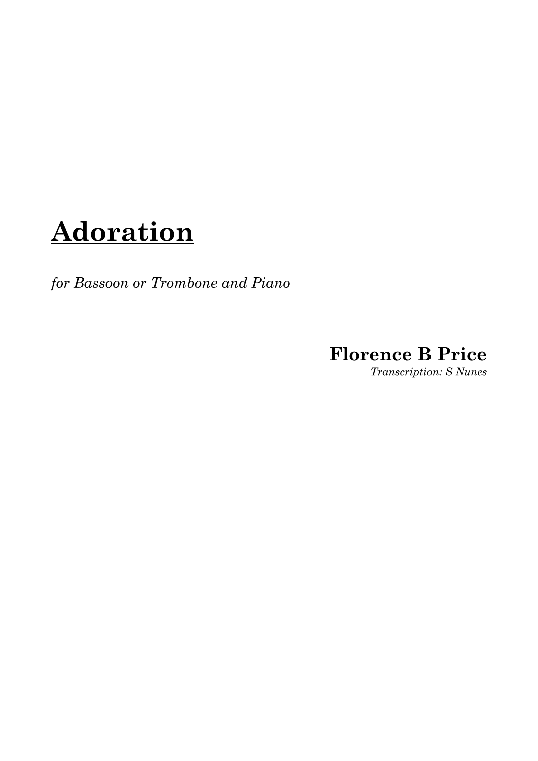 Adoration (arr. Steven Nunes)