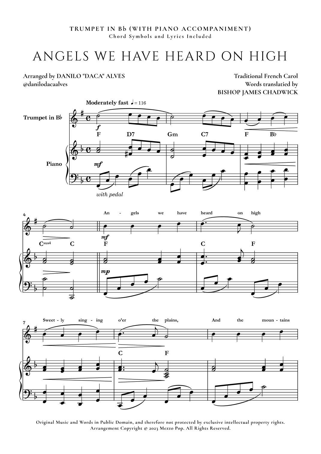 Angels We Have Heard On High (arr. Danilo "Daca" Alves)