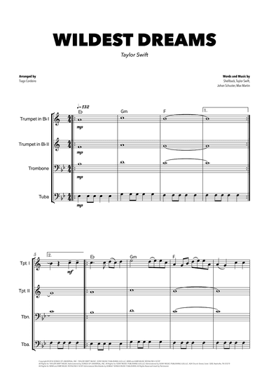 Wildest Dreams (arr. Tiago Cordeiro)