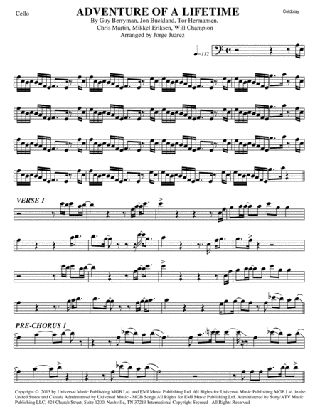 Adventure Of A Lifetime (arr. Jorge Juárez)