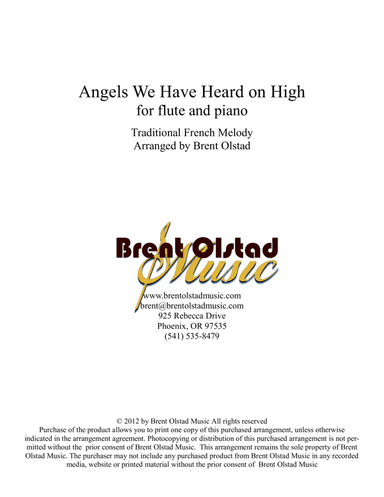 Angels We Have Heard on High (arr. Brent Olstad, ASCAP)